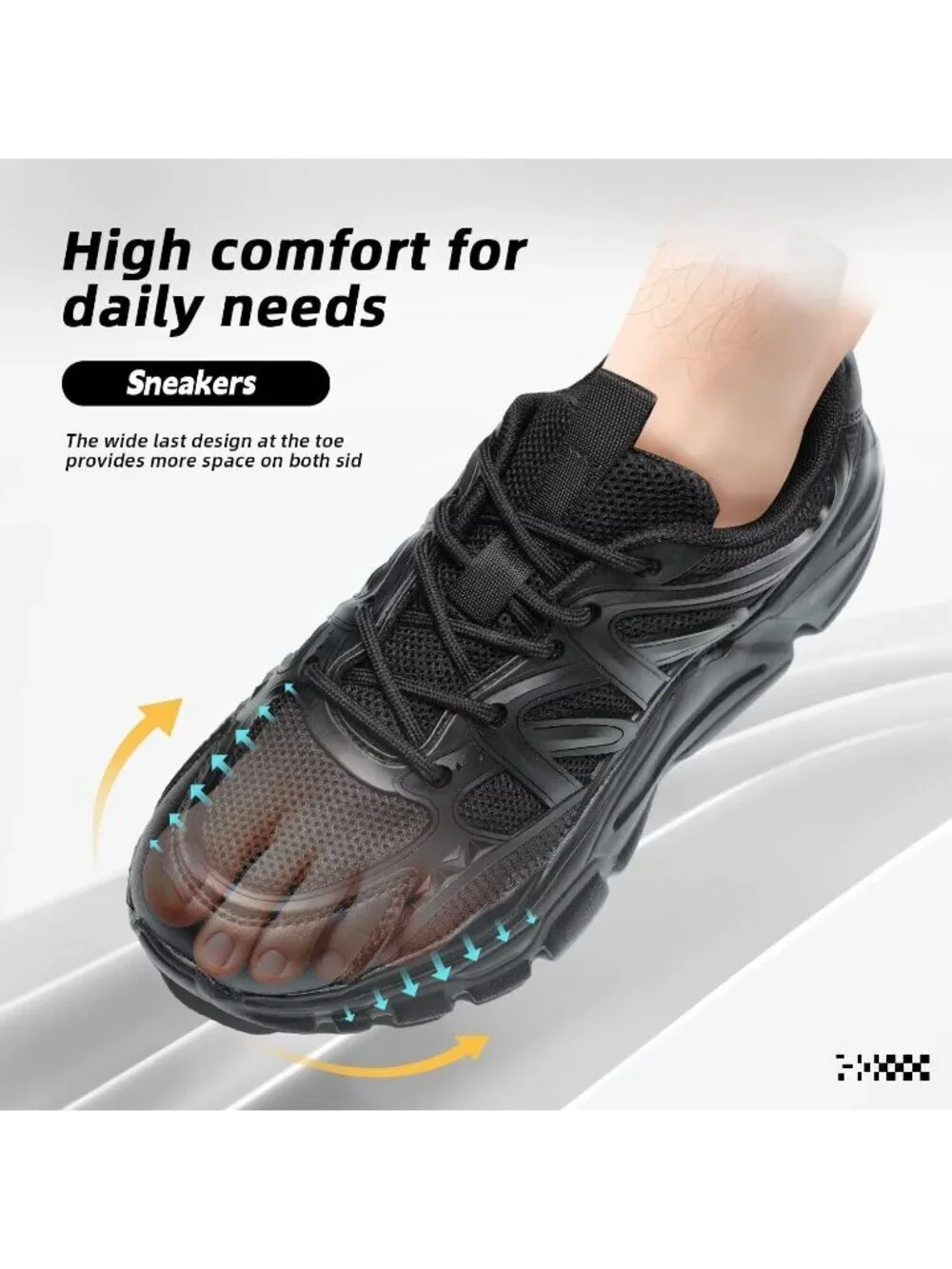 Women's Black Ladies Walking Comfor Breathable Soft Sole Tennis Sneaker Shoes